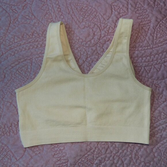 Lot of 2 Leading Lady Harmony BEIGE Size Medium Crossover Comfort & Sleep Bra - Picture 3 of 4